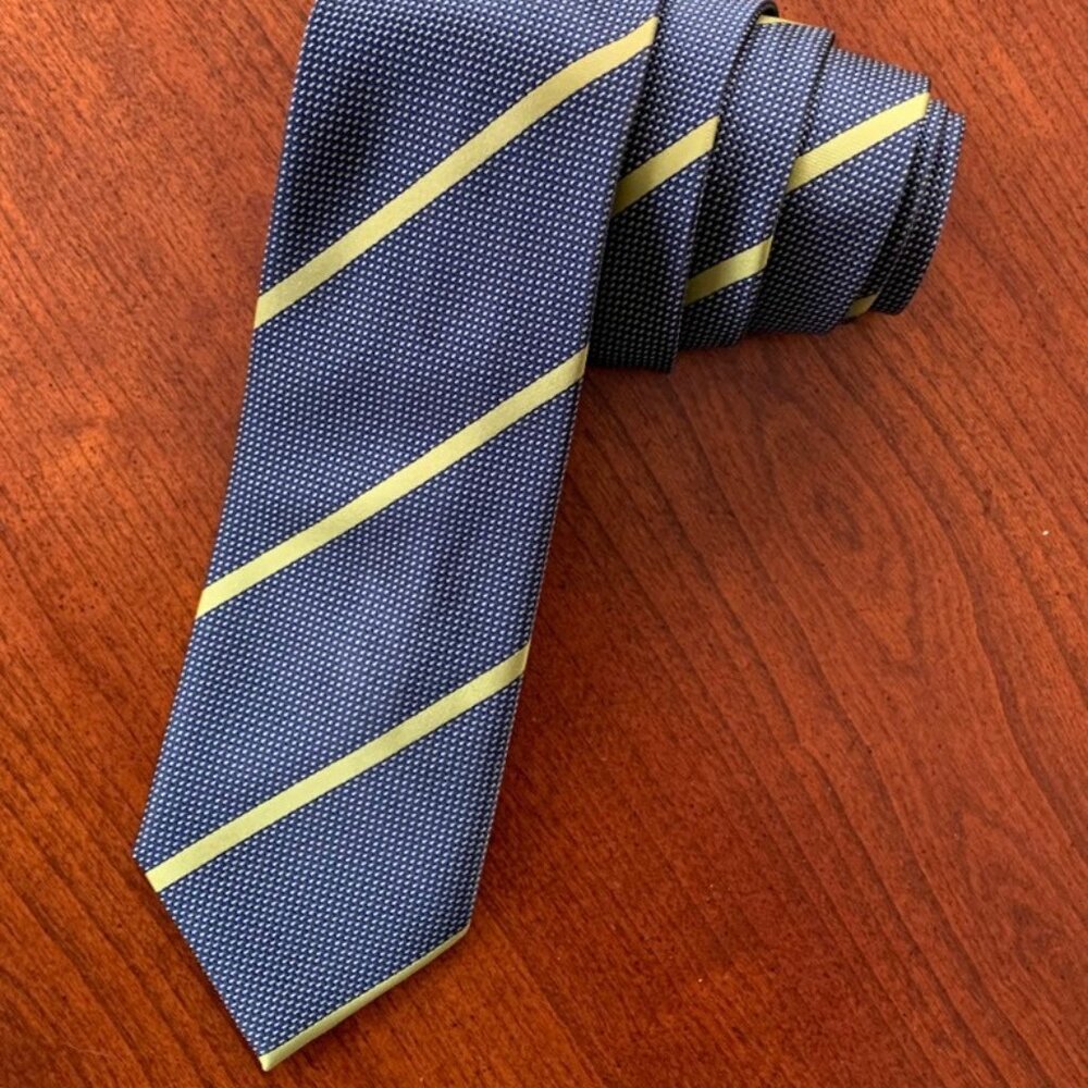 IMANI UOMO Men's Tie Striped 100% Silk Touch Micro Fibre Handmade Classic Career